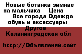 Новые ботинки зимние на мальчика  › Цена ­ 1 100 - Все города Одежда, обувь и аксессуары » Другое   . Калининградская обл.